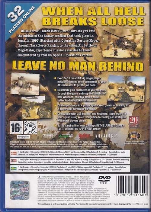 Delta Force: Black Hawk Down - PS2 (B Grade) (Genbrug)